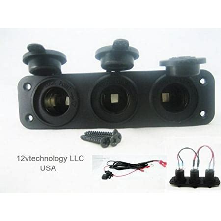 waterproof triple outlet for vehicle